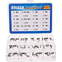 BOJACK 12 Valores 60 piezas Oscilador de cristal de cuarzo 4- 4.096- 6- 8- 10- 11.0592- 12- 16- 20- 22.1184- 24- 48 MHz…
